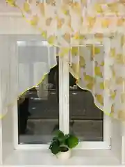 Светло-оранжевый шторы для кухни