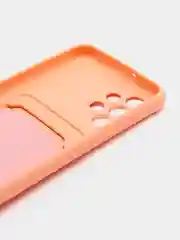 Пудровый силиконовый противоударный чехол для Samsung Galaxy А32 4G (Самсунг А32 4G), с карманом