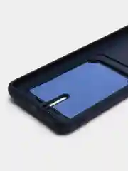 Темно-синий силиконовый противоударный чехол для Samsung Galaxy А32 4G (Самсунг А32 4G), с карманом