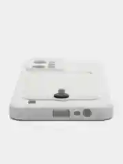 Белый силиконовый чехол для Realme C31, Реалми С31, с карманом для карт, прозрачный