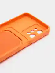 Манго силиконовый чехол для Realme C31, Реалми С31, с карманом для карт, прозрачный