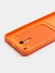 Манго силиконовый чехол для Realme C31, Реалми С31, с карманом для карт, прозрачный