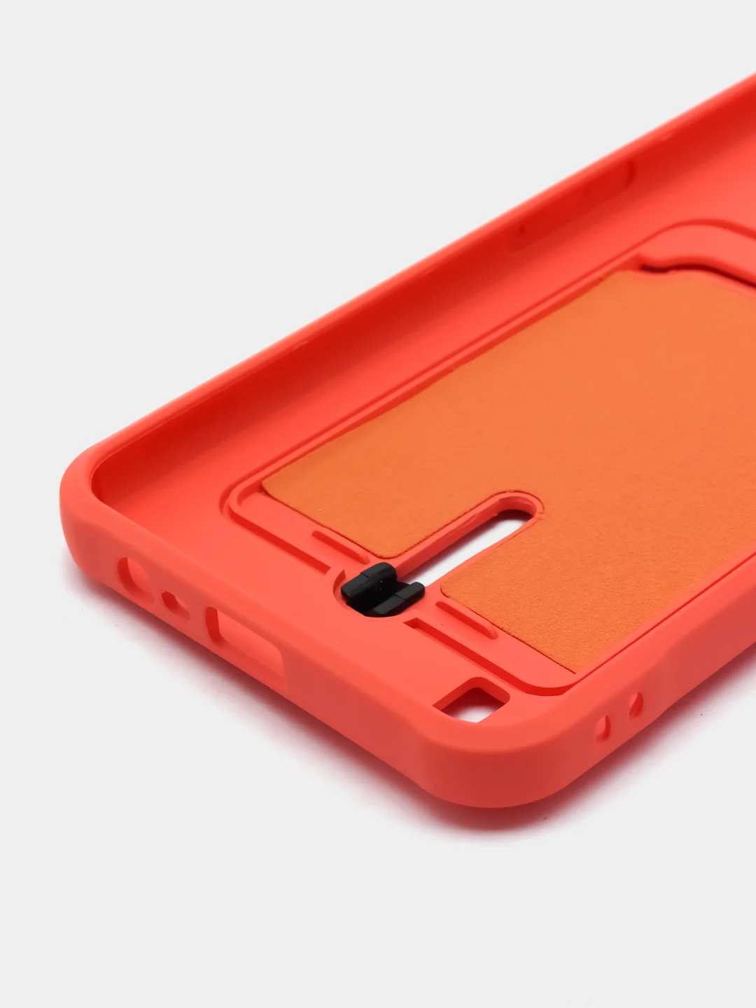 Коралловый силиконовый чехол для Realme C31, Реалми С31, с карманом для карт, прозрачный