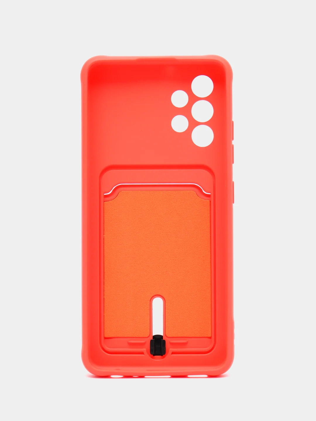 Коралловый силиконовый противоударный чехол для Samsung Galaxy А32 4G (Самсунг А32 4G), с карманом