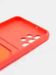 Коралловый силиконовый противоударный чехол для Samsung Galaxy А32 4G (Самсунг А32 4G), с карманом