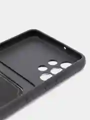 Черный силиконовый противоударный чехол для Samsung Galaxy А32 4G (Самсунг А32 4G), с карманом