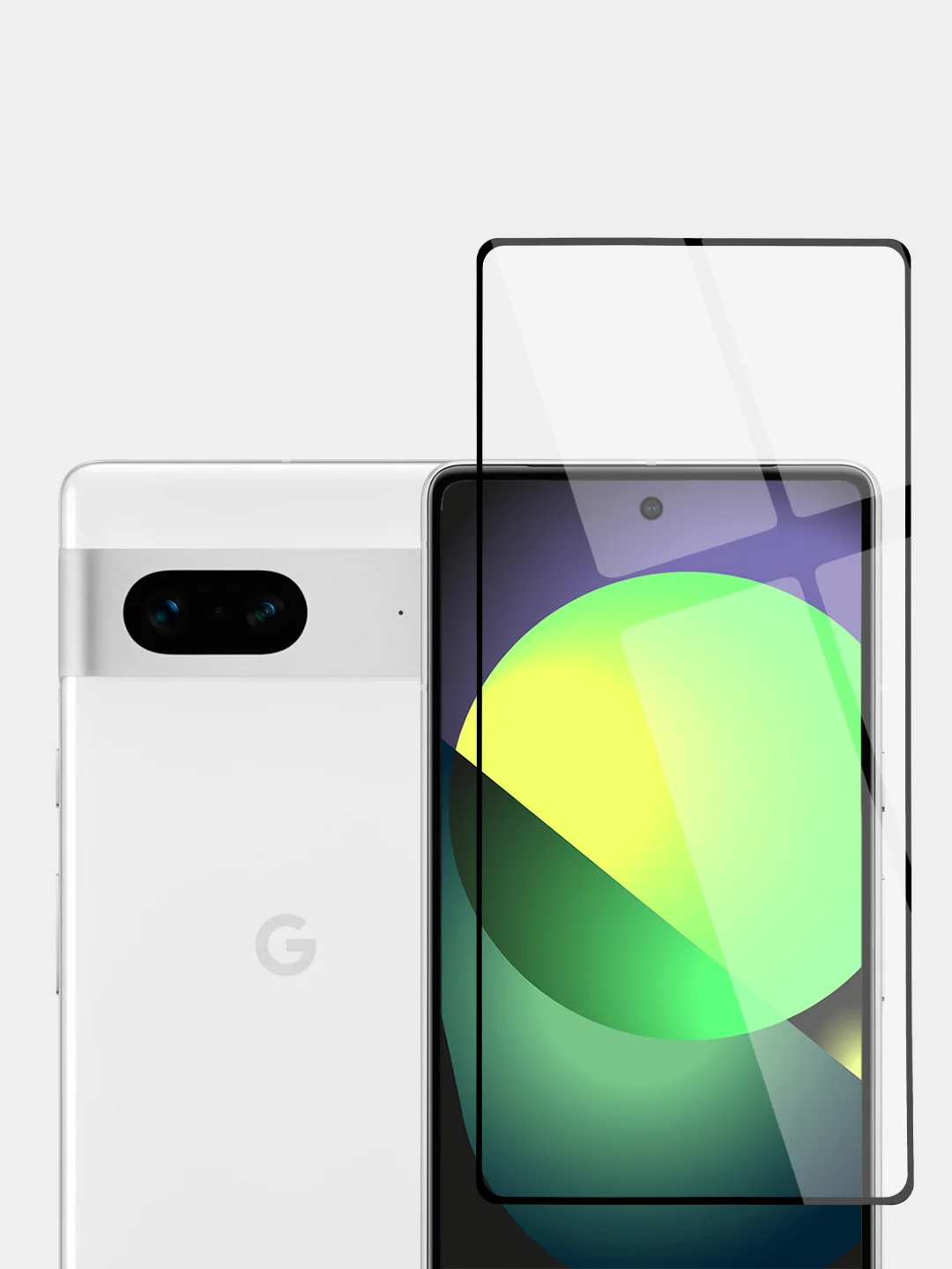 Прозрачный 1-2 шт стекло для Google Pixel 7 защитное BROSCORP с олеофобным покрытием и черной рамкой