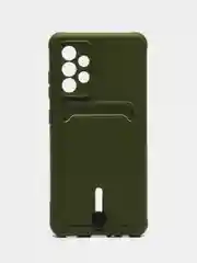 Зелёный хаки чехол Samsung Galaxy A52 4G (Самсунг Галакси А52 4Ж) силиконовый, противоударный