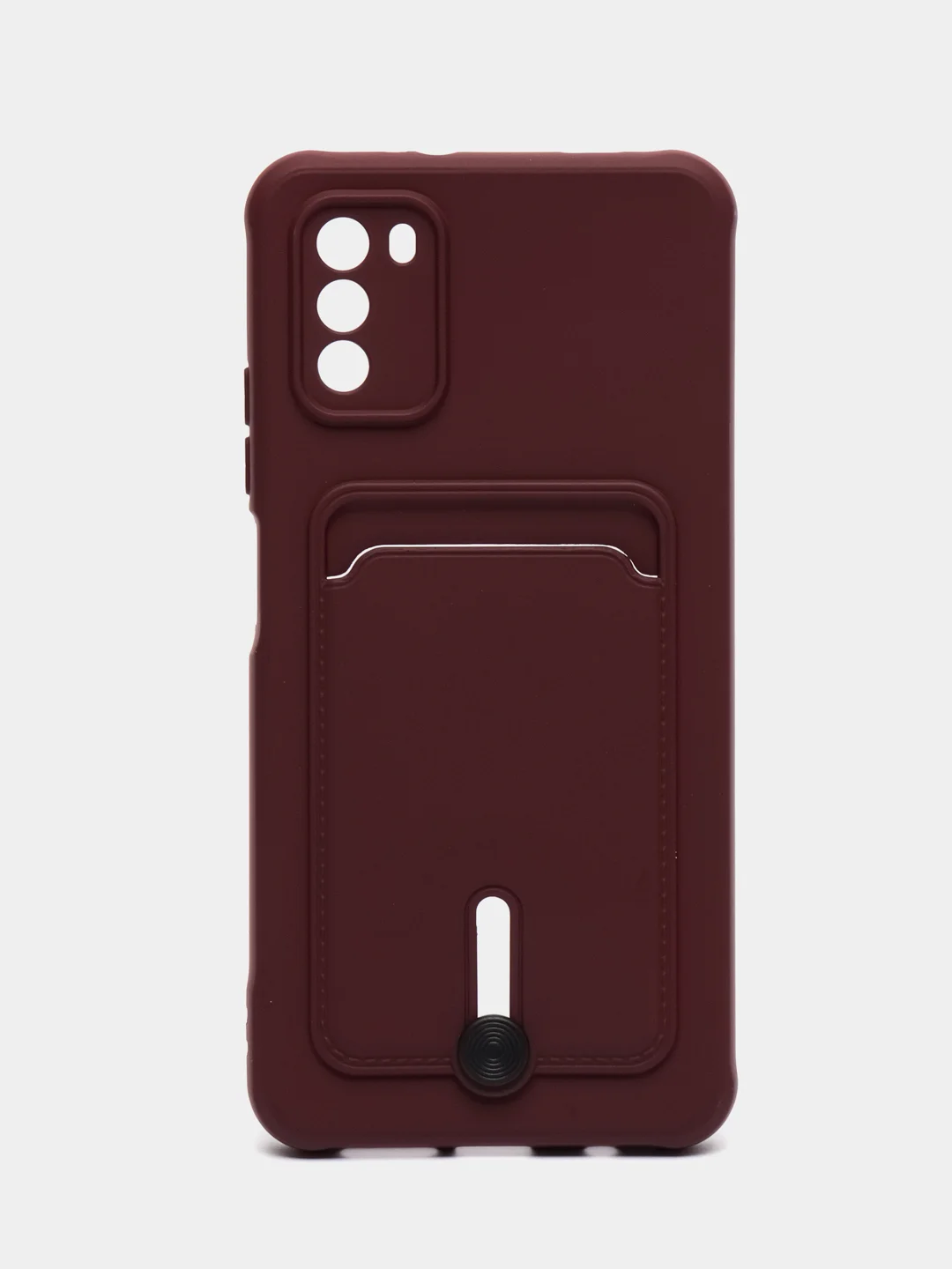 Тёмно-бордовый силиконовый чехол для Xiaomi POCO M3 (Сяоми Поко М3)