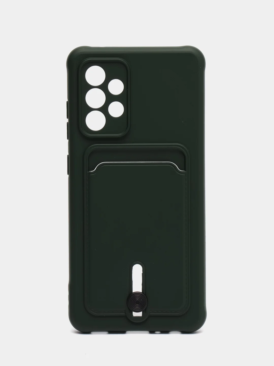 Тёмно-зелёный чехол Samsung Galaxy A52 4G (Самсунг Галакси А52 4Ж) силиконовый, противоударный