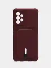 Тёмно-бордовый чехол Samsung Galaxy A52 4G (Самсунг Галакси А52 4Ж) силиконовый, противоударный
