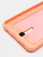 Пудровый силиконовый противоударный чехол с карманом для Samsung Galaxy A51 4G (Самсунг А51 4 Джи)