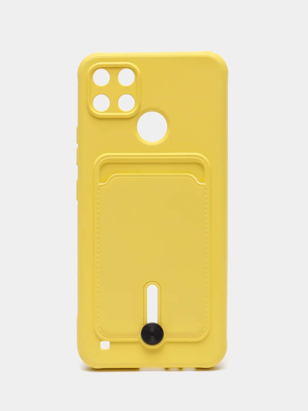 Желтый чехол Realme C21Y, силиконовый, с защитой камеры, Реалми С21У