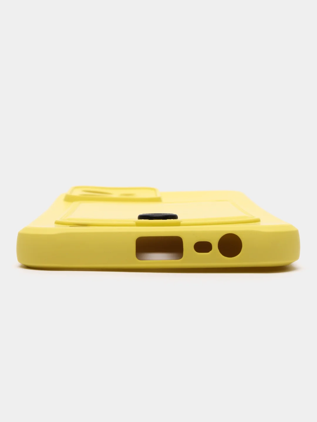 Желтый силиконовый чехол для Realme C31, Реалми С31, с карманом для карт, прозрачный