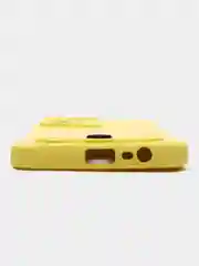 Желтый силиконовый чехол для Realme C31, Реалми С31, с карманом для карт, прозрачный
