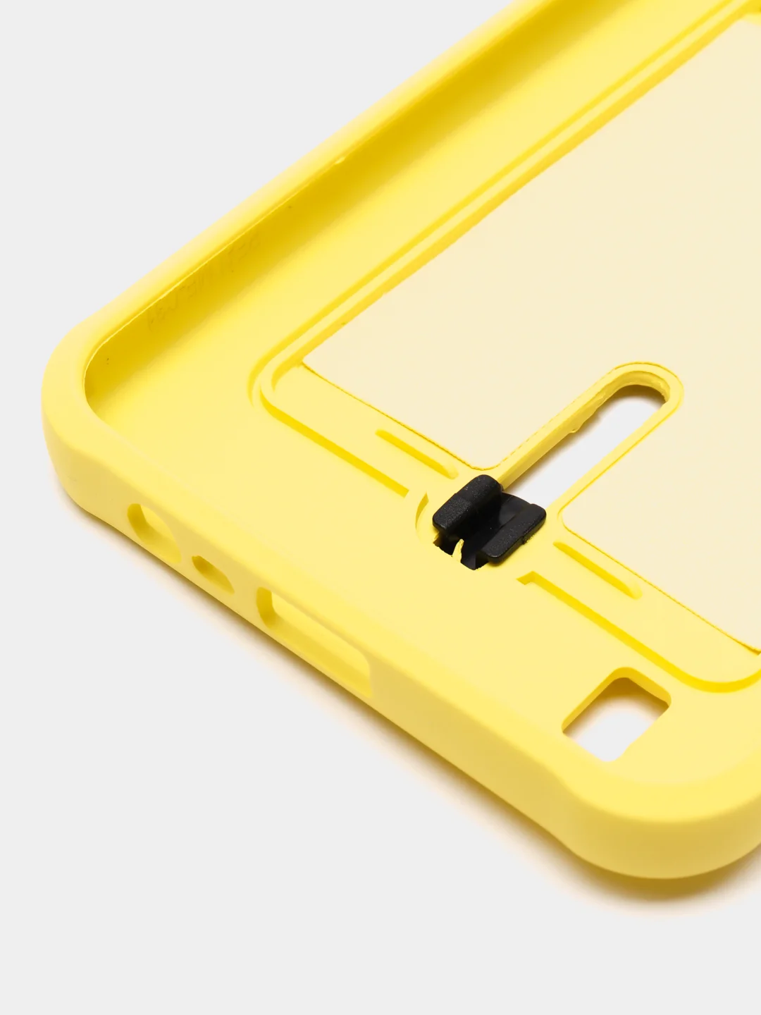 Желтый силиконовый чехол для Realme C31, Реалми С31, с карманом для карт, прозрачный