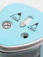 Точилка электрическая BRAUBERG DUAL (для 2 диаметров карандашей!), 4 батарейки АА, голубая
