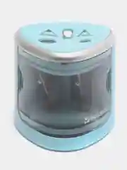 Точилка электрическая BRAUBERG DUAL (для 2 диаметров карандашей!), 4 батарейки АА, голубая