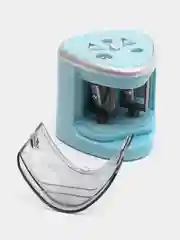 Точилка электрическая BRAUBERG DUAL (для 2 диаметров карандашей!), 4 батарейки АА, голубая