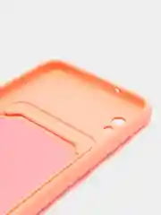 Пастельно-коралловый чехол для Samsung Galaxy A10 (Самсунг Галакси А10), с карманом для карт