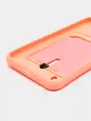 Пастельно-коралловый чехол для Samsung Galaxy A10 (Самсунг Галакси А10), с карманом для карт