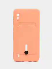Пудровый чехол для Samsung Galaxy A10 (Самсунг Галакси А10), с карманом для карт