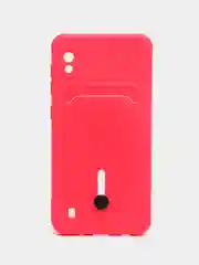 Фуксия чехол для Samsung Galaxy A10 (Самсунг Галакси А10), с карманом для карт