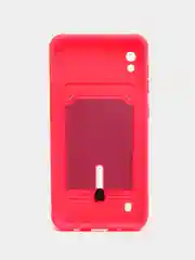 Фуксия чехол для Samsung Galaxy A10 (Самсунг Галакси А10), с карманом для карт