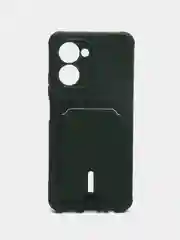 Тёмно-зелёный силиконовый чехол для Realme C33 (Реалми С33), прозрачный