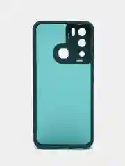 Морской чехол матовый для Infinix Hot 12i пластиковый, полупрозрачный, с глянцевой рамкой