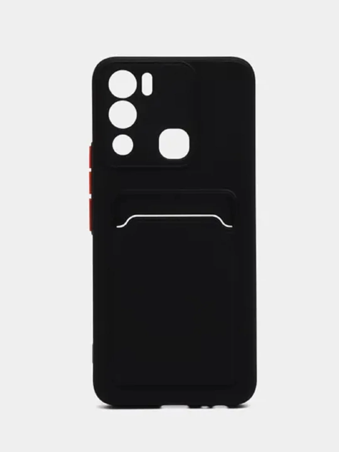 Силиконовый чехол для Infinix HOT 12i (Инфиникс Хот 12 Ай), с карманом для карт, прозрачный