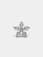 Пирсинг для носа "Silver" со стержнем из титановой стали