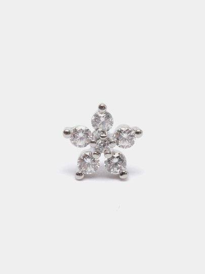 Пирсинг для носа "Silver" со стержнем из титановой стали