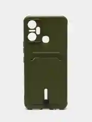 Зелёный хаки силиконовый чехол для Infinix Smart 6 Plus (Инфиникс смарт 6 плюс)