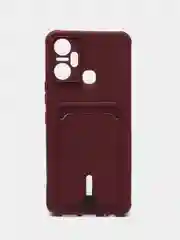 Тёмно-бордовый силиконовый чехол для Infinix Smart 6 Plus (Инфиникс смарт 6 плюс)