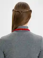 Красный бусы из искусственного жемчуга