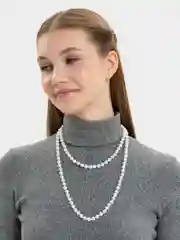 Белый бусы из искусственного жемчуга