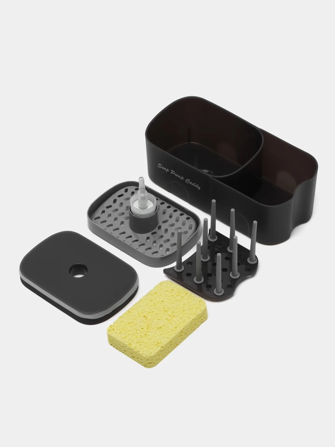 Диспенсер для моющего средства Soap Pump, с губкой в наборе, органайзер