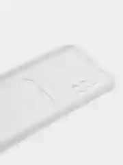 Белый силиконовый противоударный чехол с карманом для Samsung Galaxy A51 4G (Самсунг А51 4 Джи)