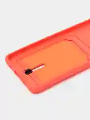 Коралловый силиконовый противоударный чехол с карманом для Samsung Galaxy A51 4G (Самсунг А51 4 Джи)