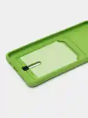 Лайм силиконовый противоударный чехол с карманом для Samsung Galaxy A51 4G (Самсунг А51 4 Джи)