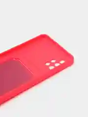 Фуксия силиконовый противоударный чехол с карманом для Samsung Galaxy A51 4G (Самсунг А51 4 Джи)