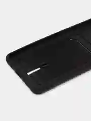 Черный силиконовый противоударный чехол с карманом для Samsung Galaxy A51 4G (Самсунг А51 4 Джи)