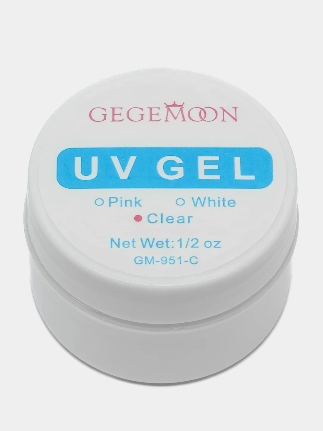 Прозрачный уф гель для наращивания и укрепления ногтей "GEGEMOON" 3 ЦВЕТА, 15 гр