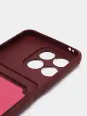Тёмно-бордовый силиконовый чехол для Honor X8a, Хонор Х8а, прозрачный
