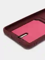 Тёмно-бордовый силиконовый чехол для Honor X8a, Хонор Х8а, прозрачный