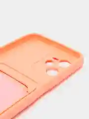 Пастельно-коралловый чехол силиконовый для Realme C35,  Реалми С35, прозрачный