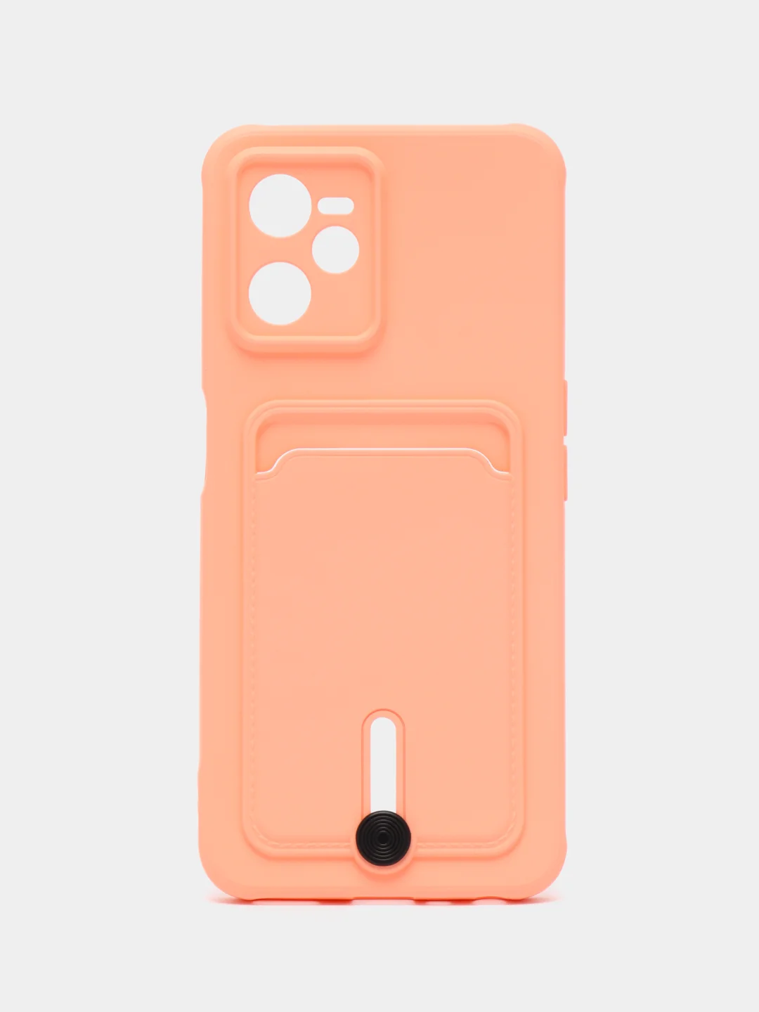 Пастельно-коралловый чехол силиконовый для Realme C35,  Реалми С35, прозрачный