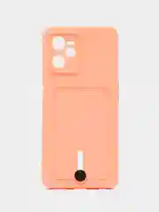 Пастельно-коралловый чехол силиконовый для Realme C35,  Реалми С35, прозрачный