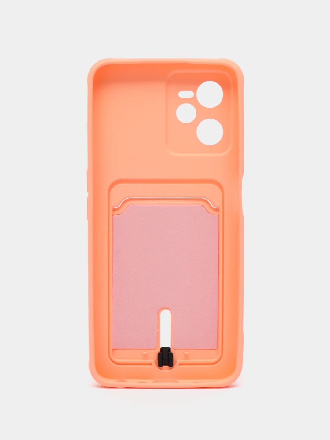 Пастельно-коралловый чехол силиконовый для Realme C35,  Реалми С35, прозрачный